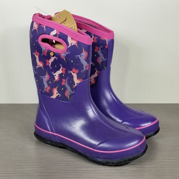 Bogs Classic Unicorns Multi Boot, Purple/Multicolor, Little Kid Size 4 US / 37 - Picture 3 of 12